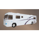 download Diesel Motorhome clipart image with 180 hue color
