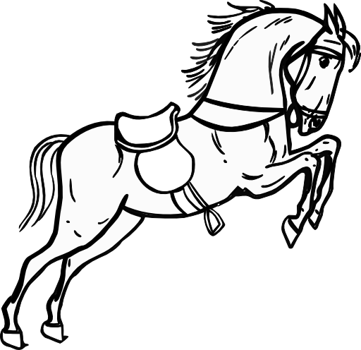 Jumping Horse Outline