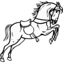 Jumping Horse Outline