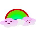 download Kawaii Rainbow clipart image with 90 hue color