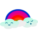 download Kawaii Rainbow clipart image with 315 hue color