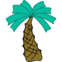 download Green Palm clipart image with 45 hue color