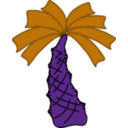 download Green Palm clipart image with 270 hue color