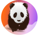 download Save The Pandas clipart image with 180 hue color