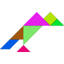 download Tangram clipart image with 270 hue color