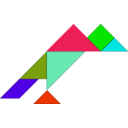 download Tangram clipart image with 315 hue color