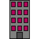 download Big House clipart image with 270 hue color