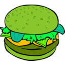 download Fast Food Lunch Dinner Hamburger clipart image with 45 hue color