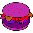 download Fast Food Lunch Dinner Hamburger clipart image with 270 hue color