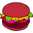 download Fast Food Lunch Dinner Hamburger clipart image with 315 hue color