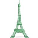 download Eiffel Tower clipart image with 90 hue color