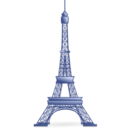 download Eiffel Tower clipart image with 180 hue color