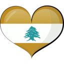 download Lebanon Heart Flag clipart image with 45 hue color