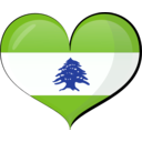 download Lebanon Heart Flag clipart image with 90 hue color