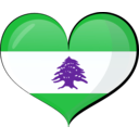 download Lebanon Heart Flag clipart image with 135 hue color