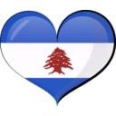 download Lebanon Heart Flag clipart image with 225 hue color