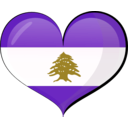 download Lebanon Heart Flag clipart image with 270 hue color