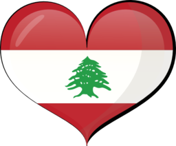 Lebanon Heart Flag