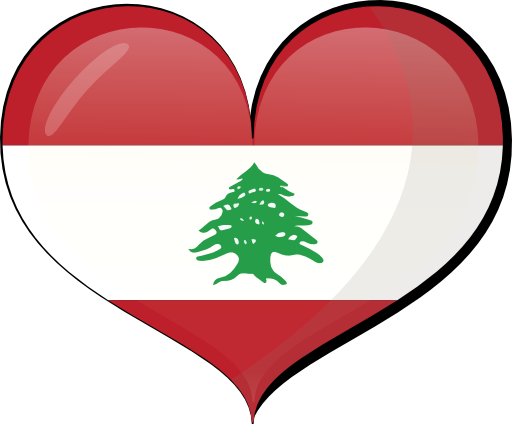 Lebanon Heart Flag