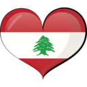 Lebanon Heart Flag