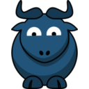download Cartoon Gnu Glee clipart image with 180 hue color