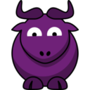 download Cartoon Gnu Glee clipart image with 270 hue color