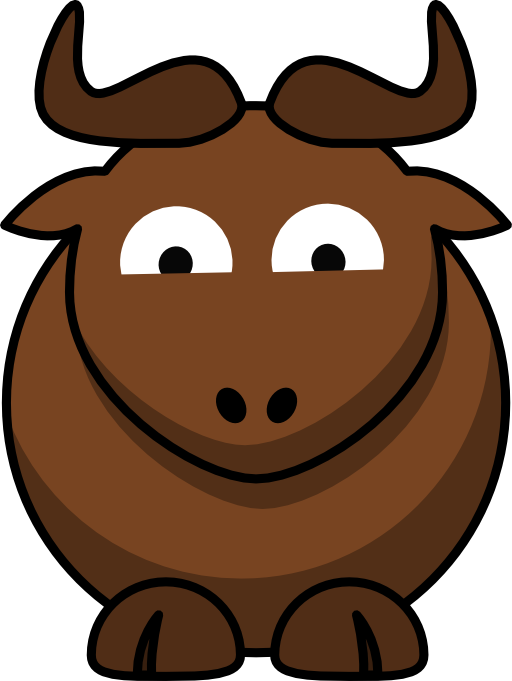 Cartoon Gnu Glee