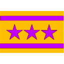 download 3 Star Flag clipart image with 45 hue color