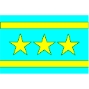 download 3 Star Flag clipart image with 180 hue color