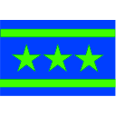 download 3 Star Flag clipart image with 225 hue color