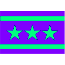download 3 Star Flag clipart image with 270 hue color