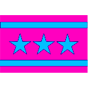 download 3 Star Flag clipart image with 315 hue color