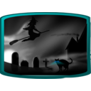 download Dark Spooky Landscape Ii clipart image with 180 hue color