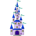 download Castle clipart image with 225 hue color