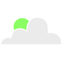 download Sun Behind Cloud clipart image with 45 hue color