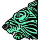 download Tiger Head clipart image with 135 hue color