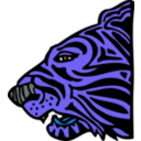 download Tiger Head clipart image with 225 hue color