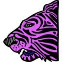 download Tiger Head clipart image with 270 hue color