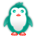 download Small Penguin clipart image with 315 hue color