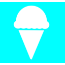 download Ice Cream Icon clipart image with 180 hue color