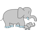 download Baby Elephant clipart image with 135 hue color