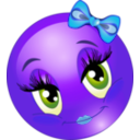 download Cute Lovely Girl Smiley Emoticon clipart image with 225 hue color