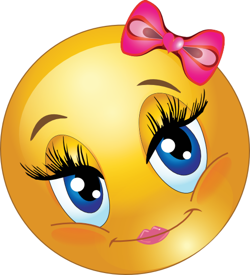 Cute Lovely Girl Smiley Emoticon