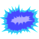 download Explosion clipart image with 180 hue color