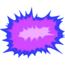 download Explosion clipart image with 225 hue color