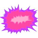 download Explosion clipart image with 270 hue color