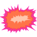 download Explosion clipart image with 315 hue color