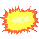 download Explosion clipart image with 0 hue color