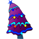 download Christmas Tree clipart image with 180 hue color