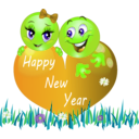 download Happy New Year Smiley Emoticons clipart image with 45 hue color